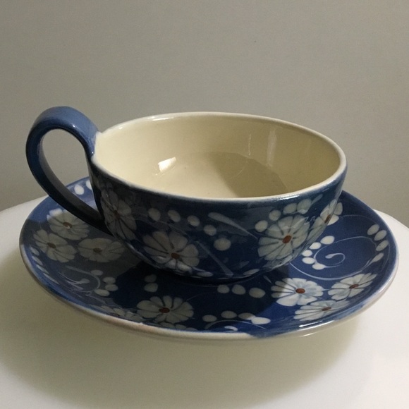 RARE ANTIQUE HAK Denmark 🇩🇰 pottery ‘Marguerit’ or Margueritte’ pattern trio - Picture 5 of 16